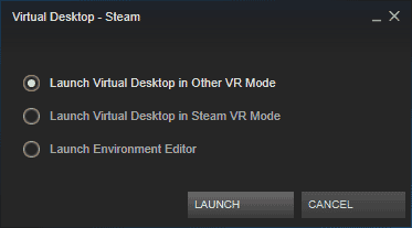 Virtual Desktop VR Mode